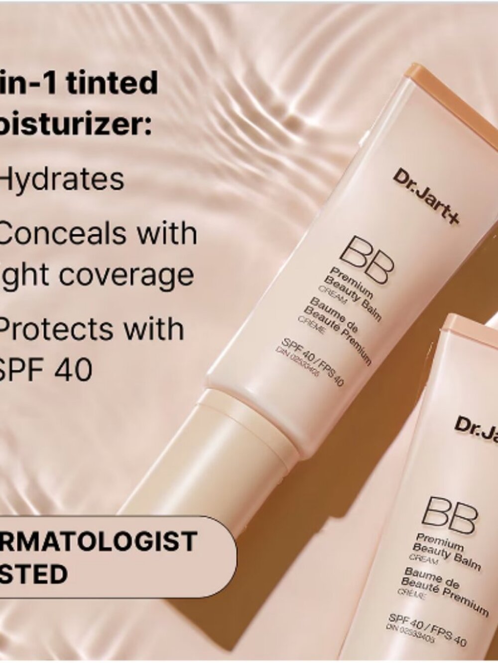 Dr. Jart Premium BB Tinted Moisturizer with Niacinamide and SPF 40 - Fair-Light